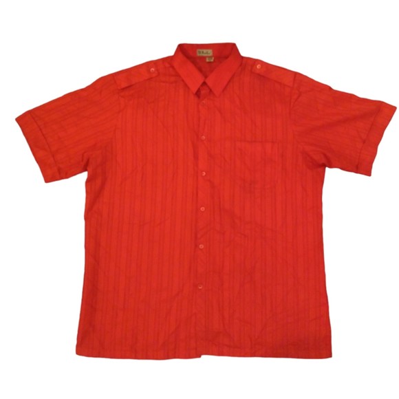 Vintage D'AVILA Red Short Sleeve Button Down Dress Shirt Size 2XL - Picture 3 of 10